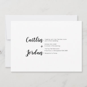 Invitación a la boda moderna y contemporánea
