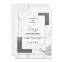 Invitación a la boda moderna y desangrada