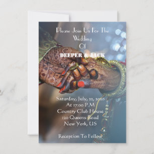 Invitación a la boda moderna y elegante al estilo