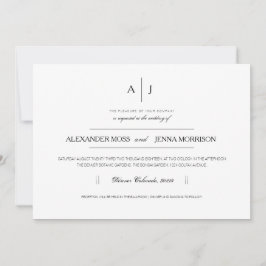 Invitación a la boda moderna y Minimalista