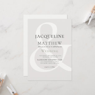 Invitación a la boda moderna y moderna