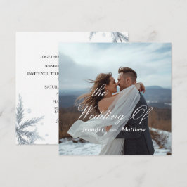Invitación a la boda moderna y simple personalizad