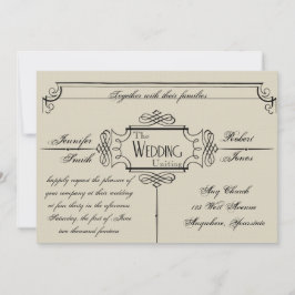 Invitación a la boda modernista