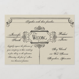 Invitación a la boda modernista