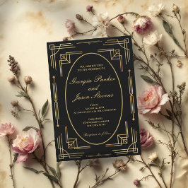 Invitación a la boda modernista y elegante