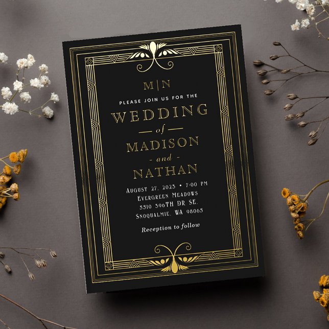 Invitación a la boda modernista y mínima moderada (Subido por el creador)
