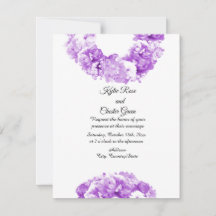 Invitación a la boda monocromática púrpura