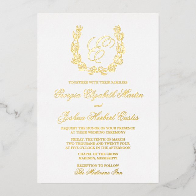 Invitación a la boda monográfica (Anverso)