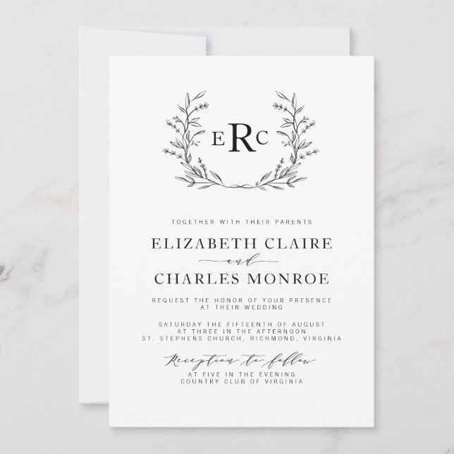 Invitación a la boda monográfica (Anverso)