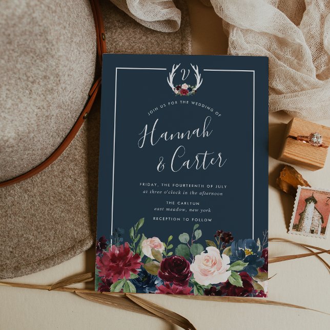 Invitación a la boda monográfica de Antler en Bloo (Subido por el creador)