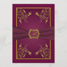 Invitación a la boda monográfica de vino de ciruel