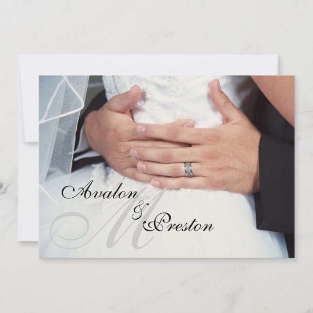 Invitación a la boda monográfica "envuelta en amor (Anverso)