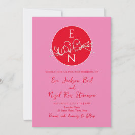 Invitación a la boda monográfica moderna