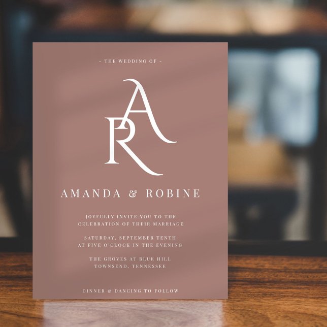 Invitación a la boda monográfica moderna (Subido por el creador)