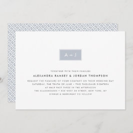Invitación a la boda monográfica moderna | Slate
