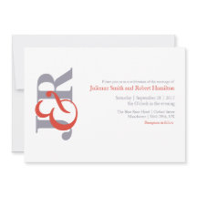 Invitación a la boda monográfica moderna y elegant