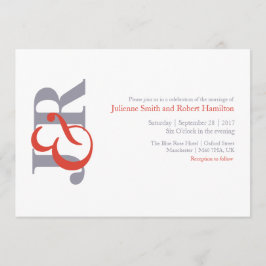 Invitación a la boda monográfica moderna y elegant