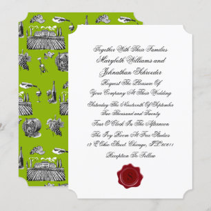 Invitación a la boda monográfica por toile y calig