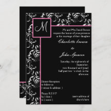 Invitación a la boda monograma