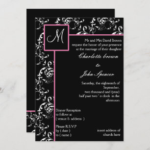 Invitación a la boda monograma