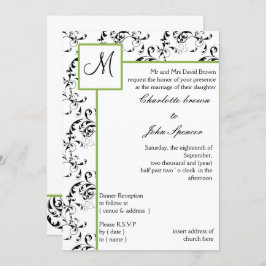 Invitación a la boda monograma