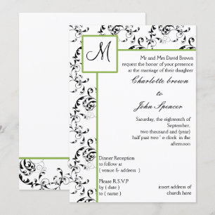 Invitación a la boda monograma