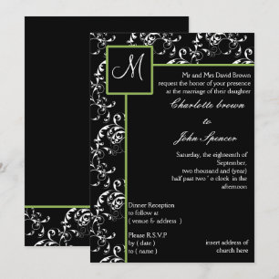 Invitación a la boda monograma