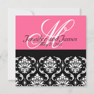 Invitación a la boda monograma caliente