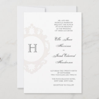 Invitación a la boda monograma de personalizable