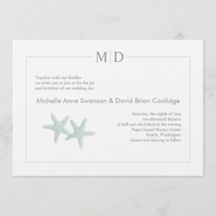 Invitación a la boda monograma estelar + Casa de l