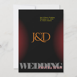 Invitación a la boda monogramada