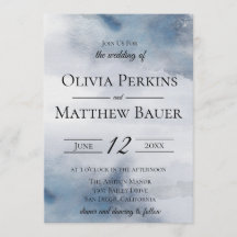 Invitación a la boda Moody Watercolor Wash