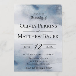 Invitación a la boda Moody Watercolor Wash