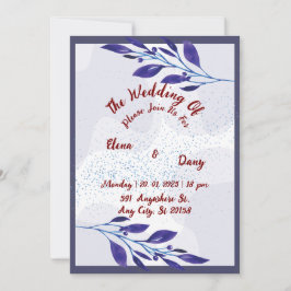 Invitación a la boda morada con flores: un sueño