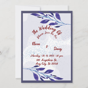 Invitación a la boda morada con flores: un sueño