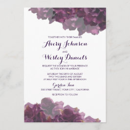 Invitación a la boda morada floral