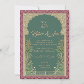 Invitación a la boda Mughal Design