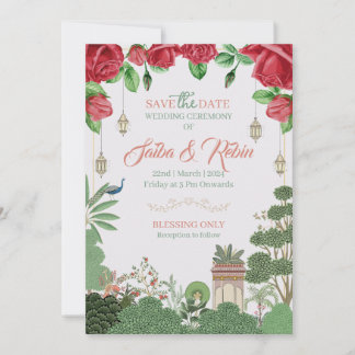 Invitación a la boda Mughal Design