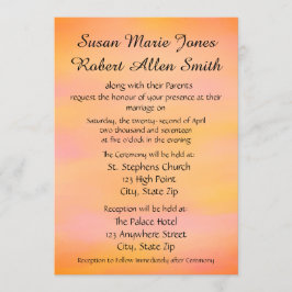 Invitación a la boda multicolor