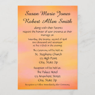 Invitación a la boda multicolor