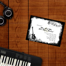 Invitación a la boda musical de la guitarra eléctr