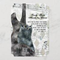 Invitación a la boda musical de la guitarra Funky 