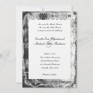 Invitación a la boda musical de la Torre Eiffel de