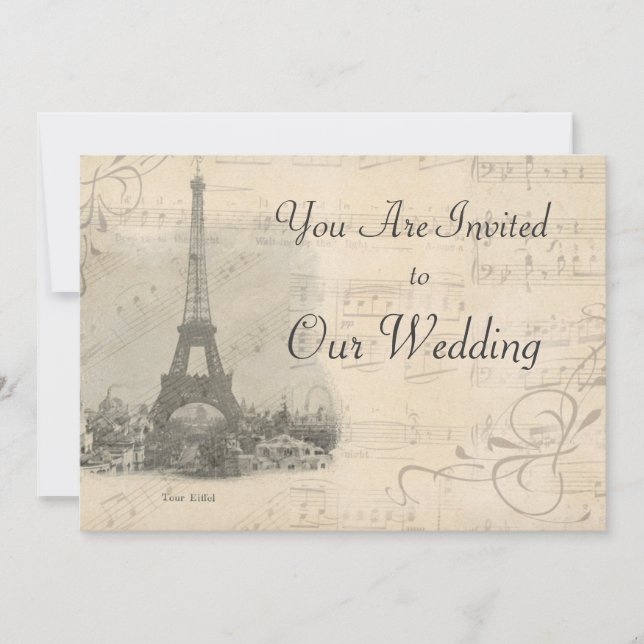 Invitación a la boda musical de París (Anverso)