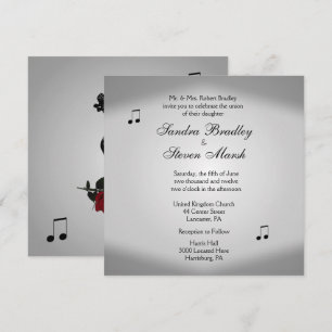 Invitación a la boda musical de violín