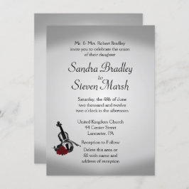 Invitación a la boda musical de violín