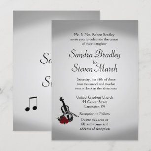 Invitación a la boda musical de violín