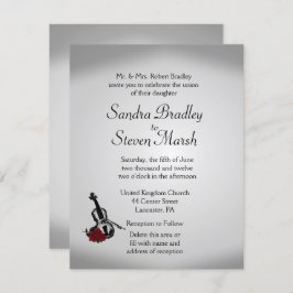 Invitación a la boda musical de violín