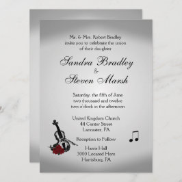Invitación a la boda musical de violín