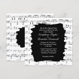 Invitación a la boda musical moderna
